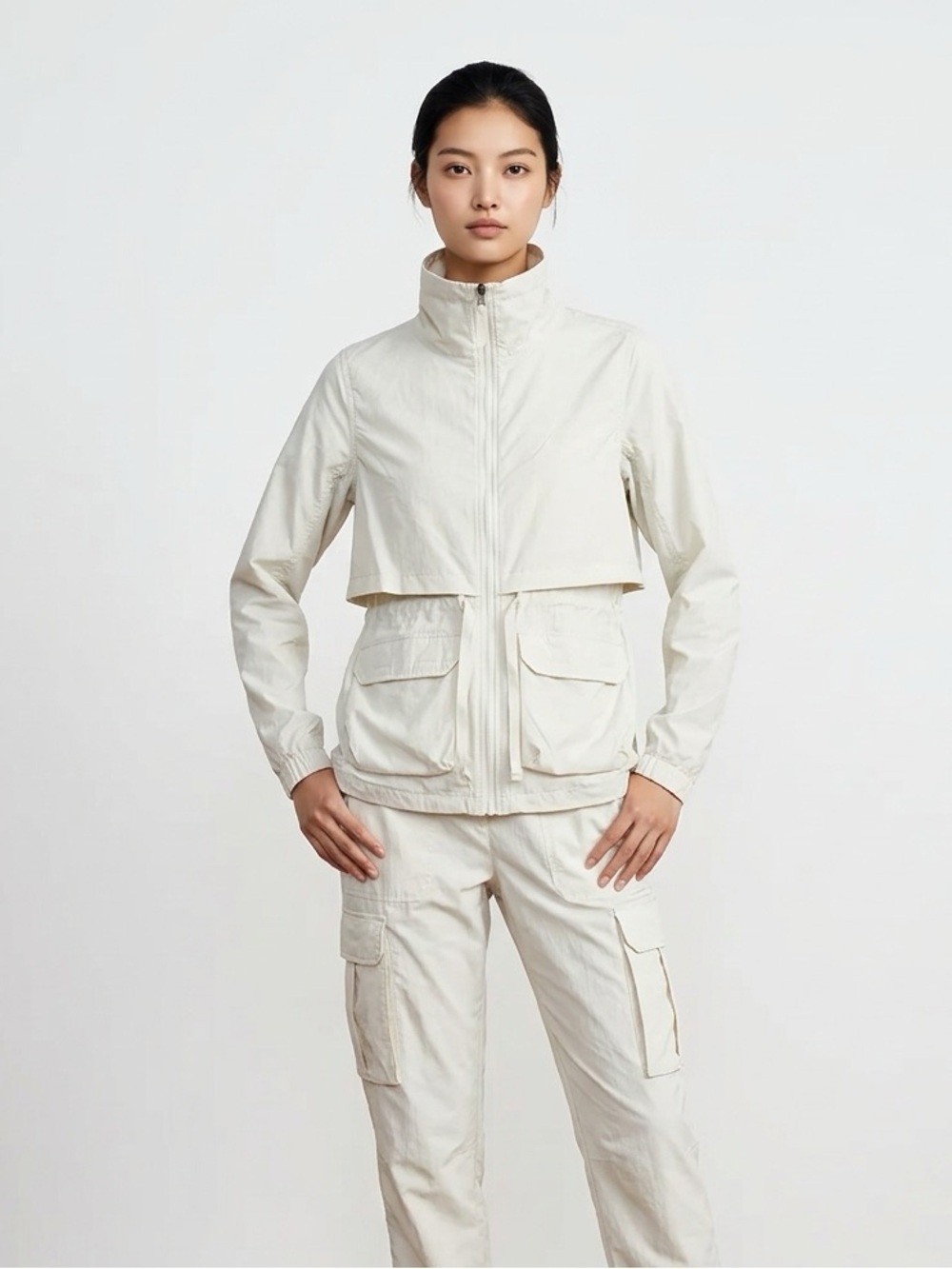 The North Face White Lightweight Spring Jacket Women’s Zip Coat Outdoor Wear